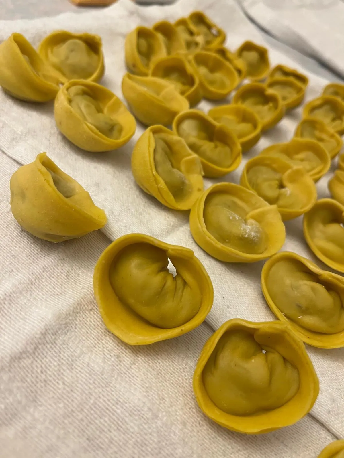 Tortellini freschi fatti a mano Casa Bucolica - pasta artigianale tradizionale home restaurant vegano Budrio